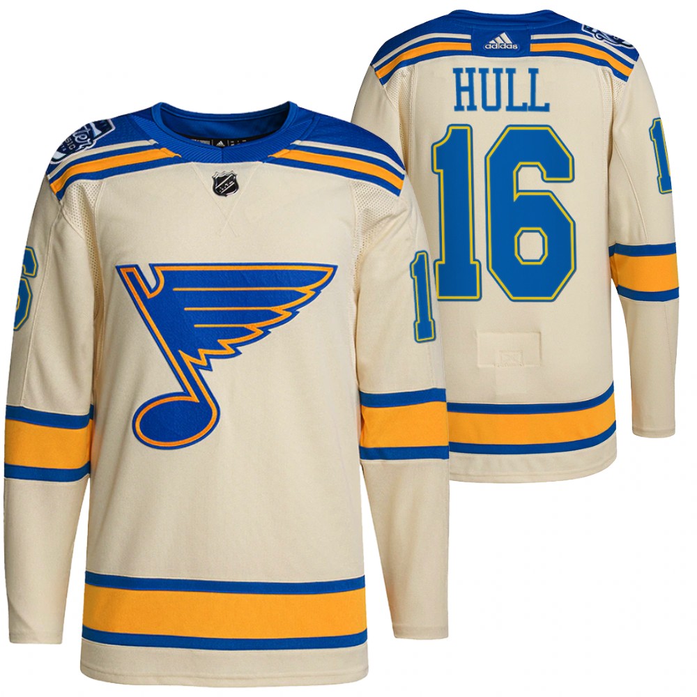 St. Louis Blues Brett Hull Cream 2022 Winter Classic Authentic Jersey