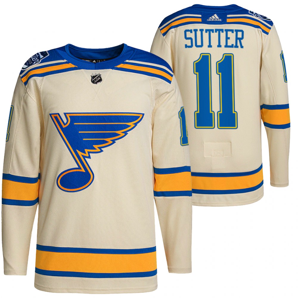 St. Louis Blues Brian Sutter Cream 2022 Winter Classic Authentic Jersey