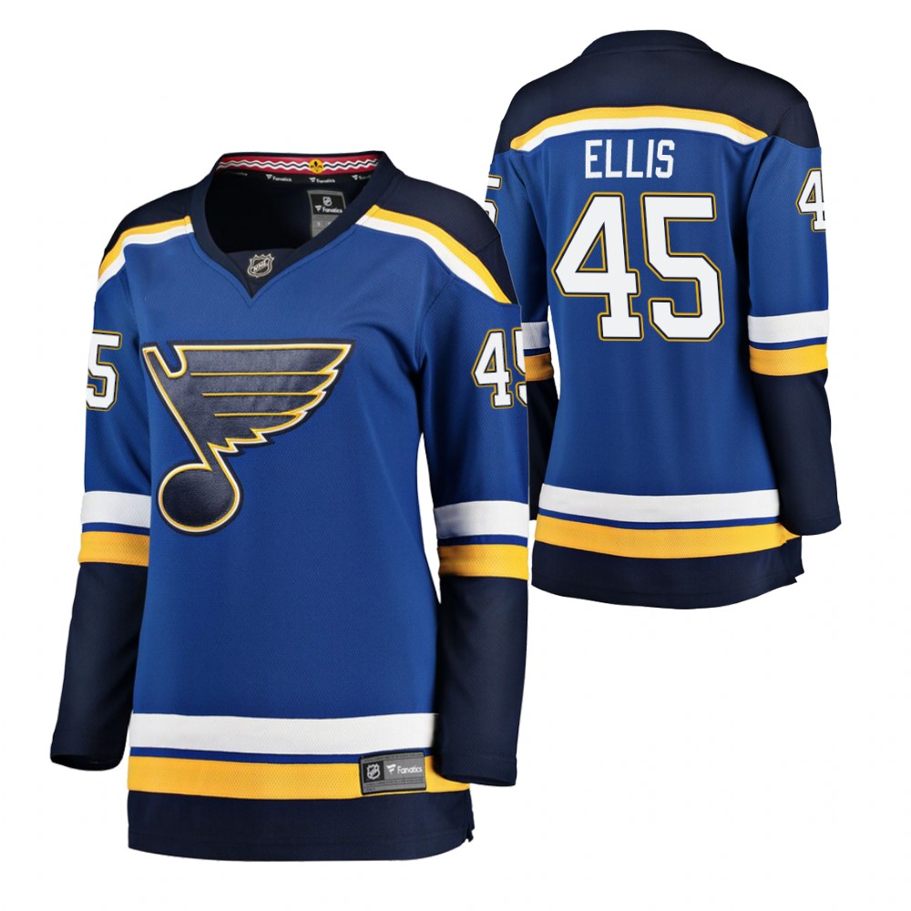 St. Louis Blues Colten Ellis Women Royal 2020-21 Home Jersey