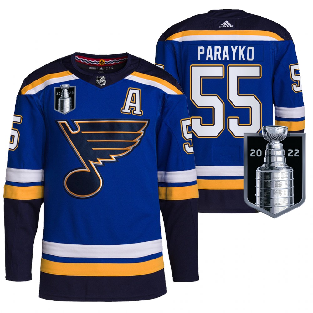 St. Louis Blues Colton Parayko Blue 2022 Stanley Cup Playoffs Authentic Pro Jersey