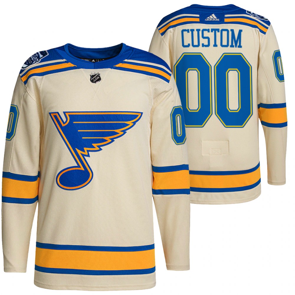 St. Louis Blues Custom Cream 2022 Winter Classic Authentic Jersey