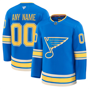 St. Louis Blues Fanatics Alternate Premium Custom Jersey - Blue