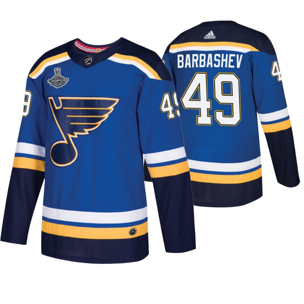 St. Louis Blues Ivan Barbashev Royal 2019 Stanley Cup Champions Men's Jersey