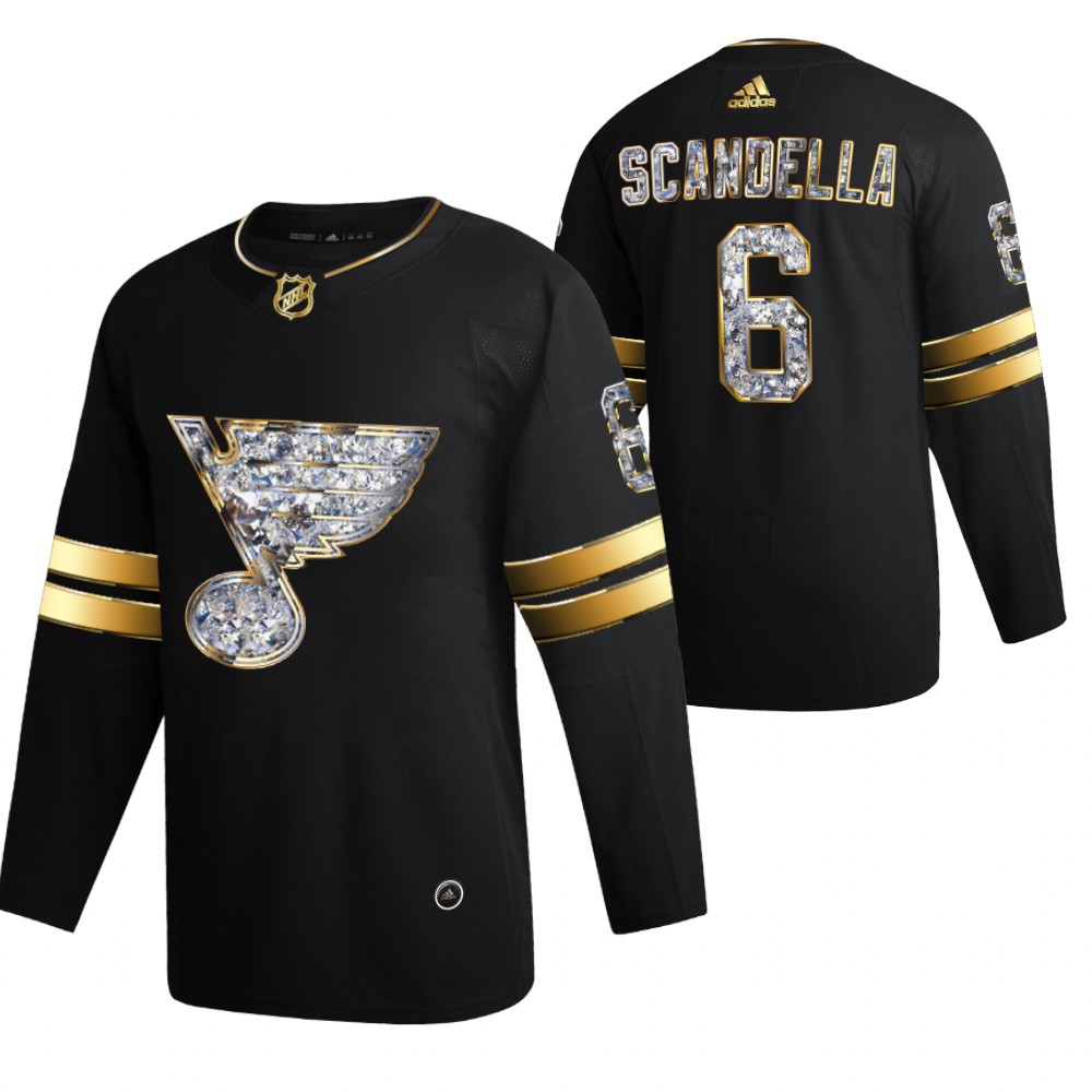 St. Louis Blues Marco Scandella Black 2022 Stanley Cup Playoffs Diamond Edition Jersey