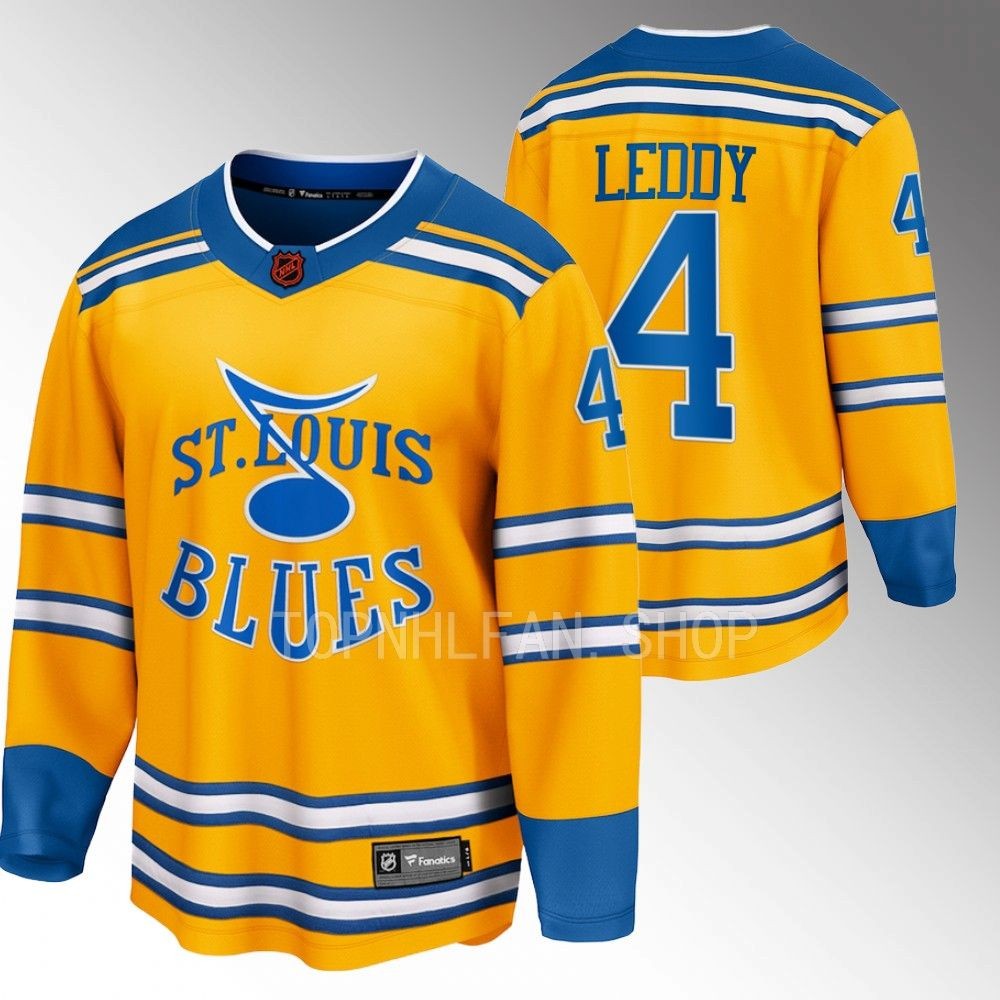 St. Louis Blues Nick Leddy Yellow 2022 Special Edition 2.0 Breakaway Retro Jersey