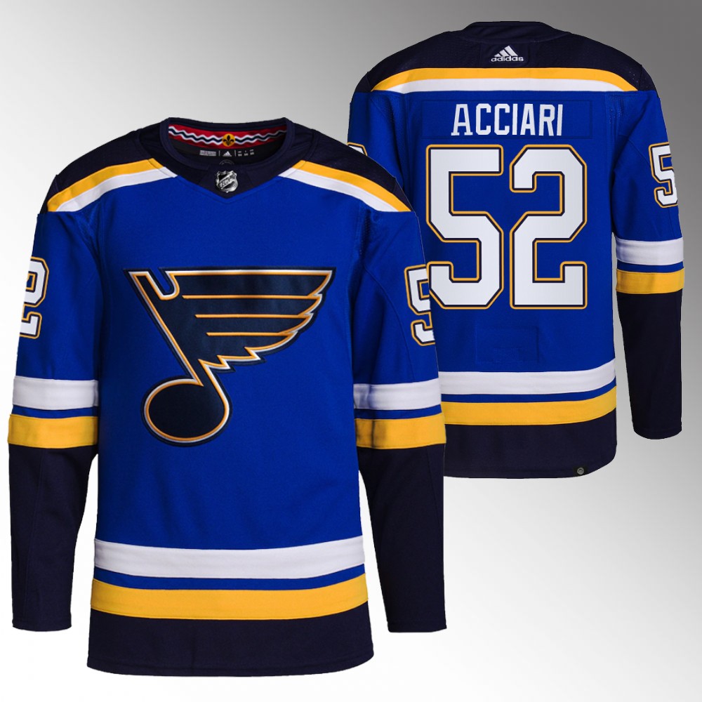 St. Louis Blues Noel Acciari Blue Authentic Primegreen Home Jersey