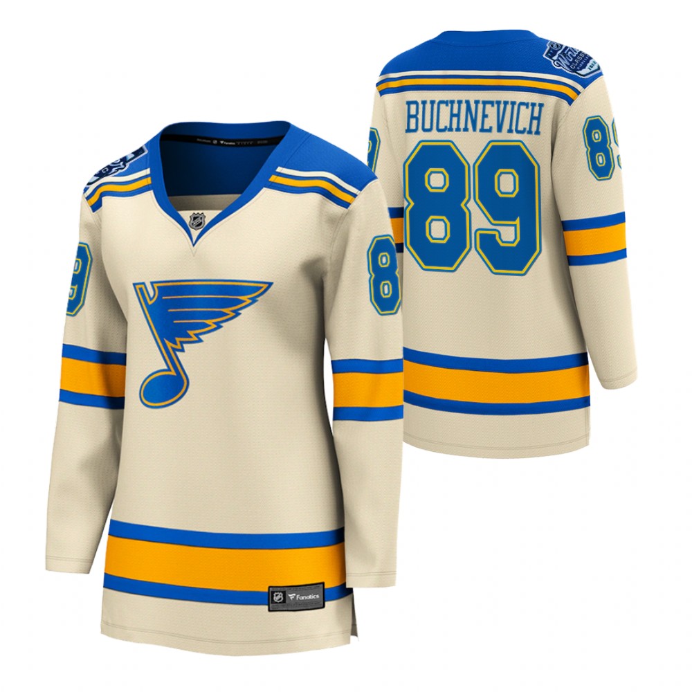 St. Louis Blues Pavel Buchnevich Women Cream 2022 Winter Classic Jersey