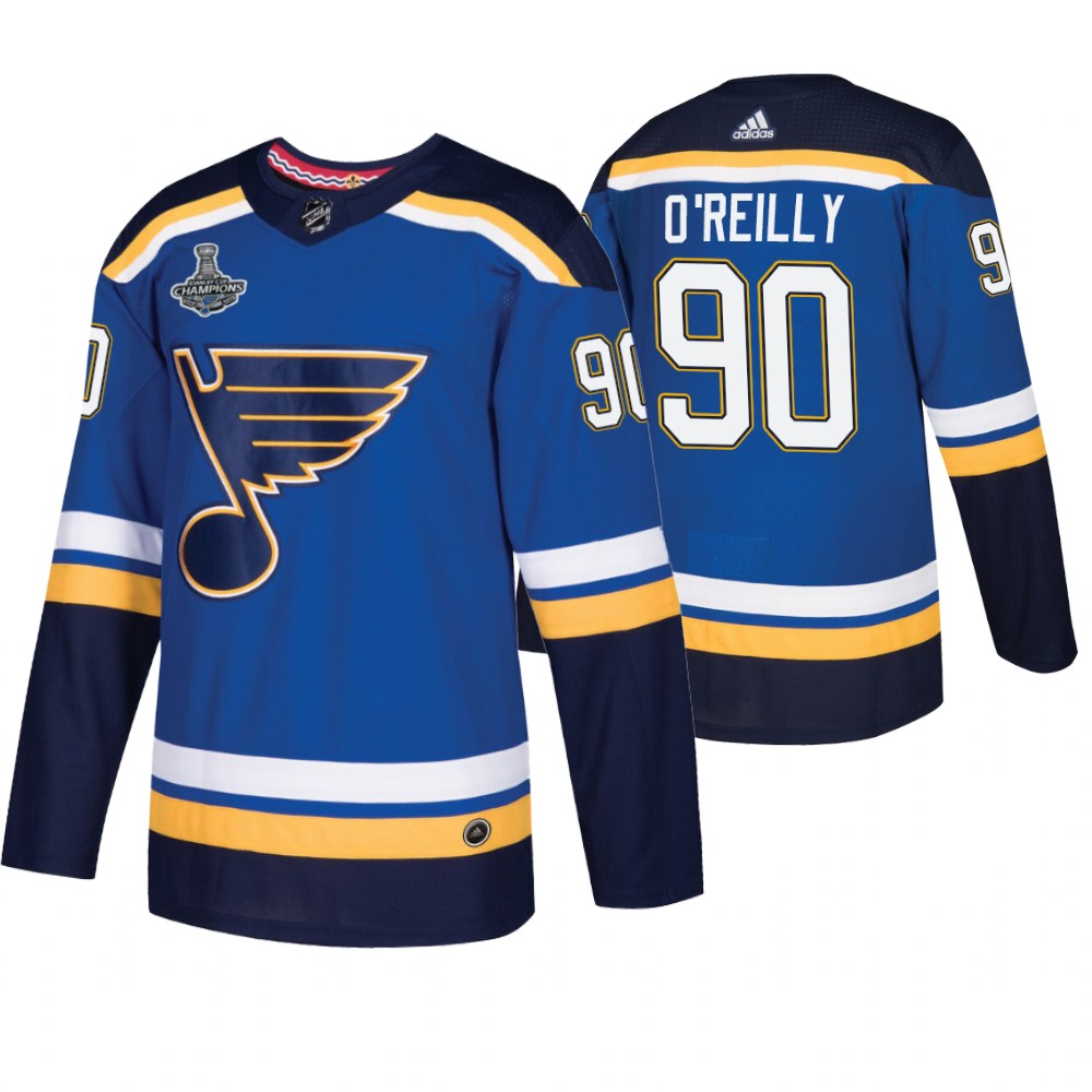 St. Louis Blues Ryan O'Reilly Royal 2019 Stanley Cup Champions Men's Jersey