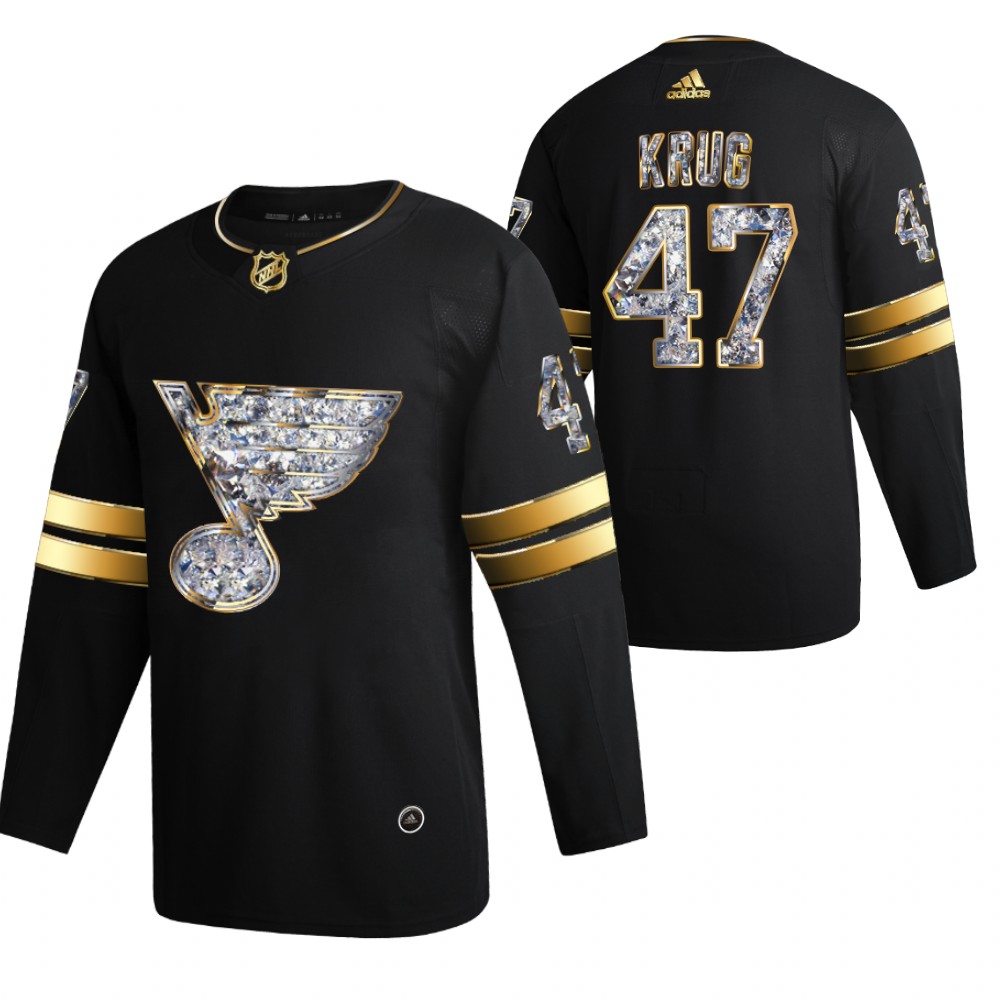 St. Louis Blues Torey Krug Black 2022 Stanley Cup Playoffs Diamond Edition Jersey