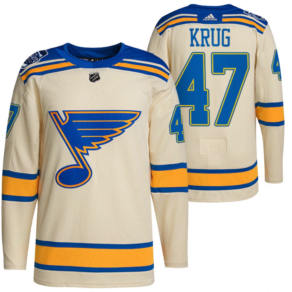 St. Louis Blues Torey Krug Cream 2022 Winter Classic Authentic Jersey