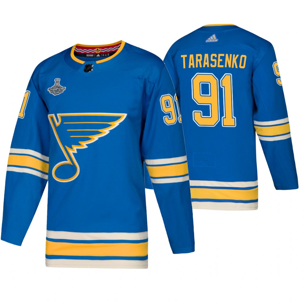 St. Louis Blues Vladimir Tarasenko Blue 2019 Stanley Cup Champions Men's Jersey