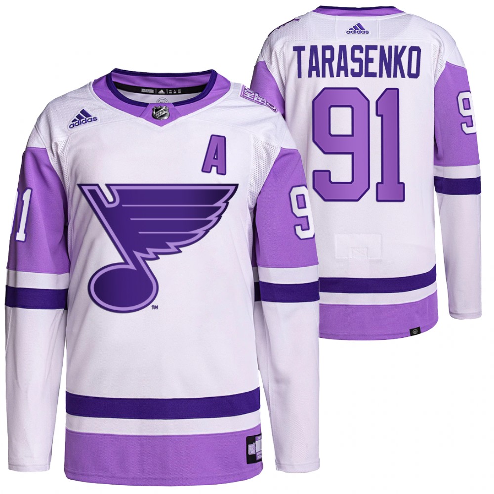 St. Louis Blues Vladimir Tarasenko HockeyFightsCancer White Primegreen Authentic Jersey
