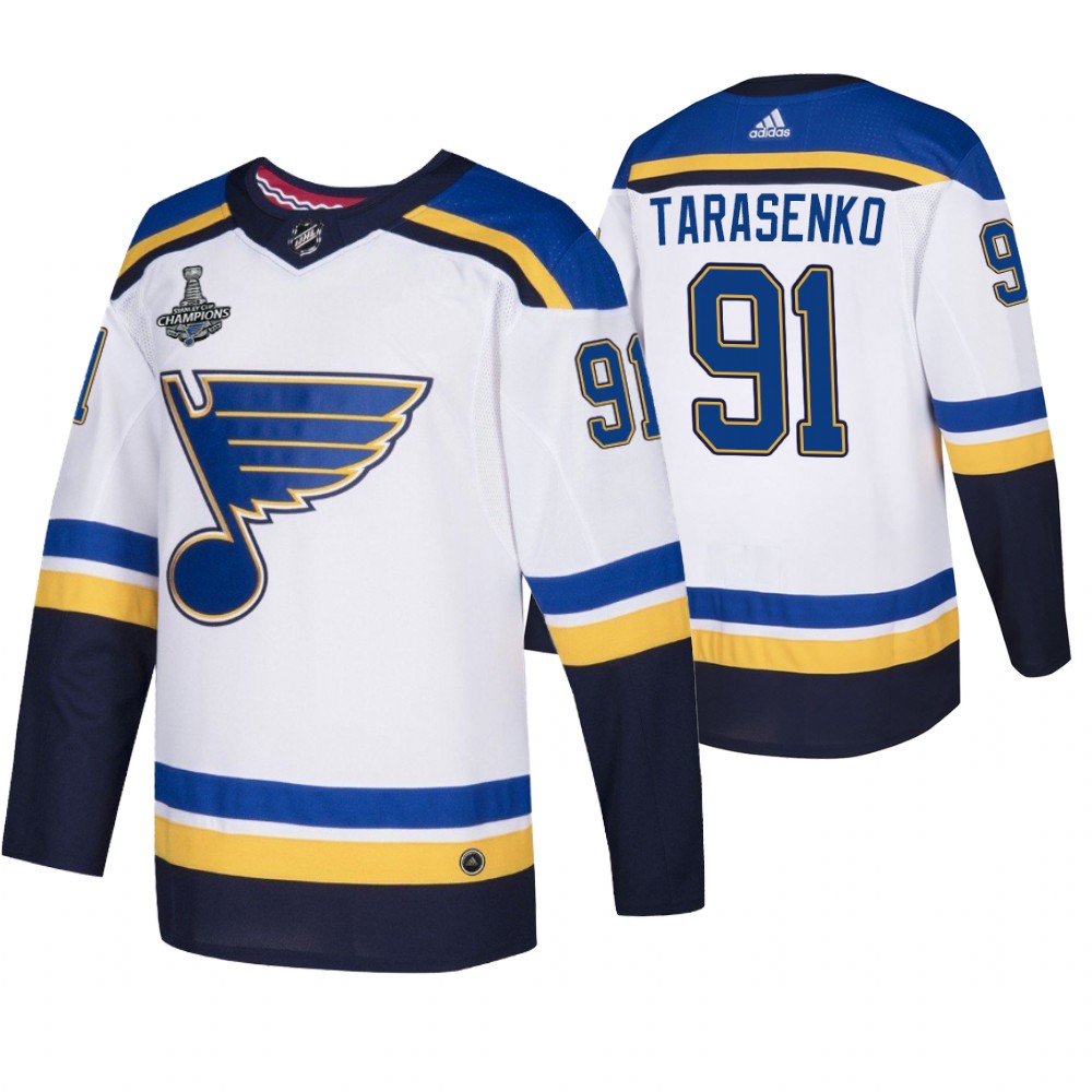 St. Louis Blues Vladimir Tarasenko White 2019 Stanley Cup Champions Men's Jersey