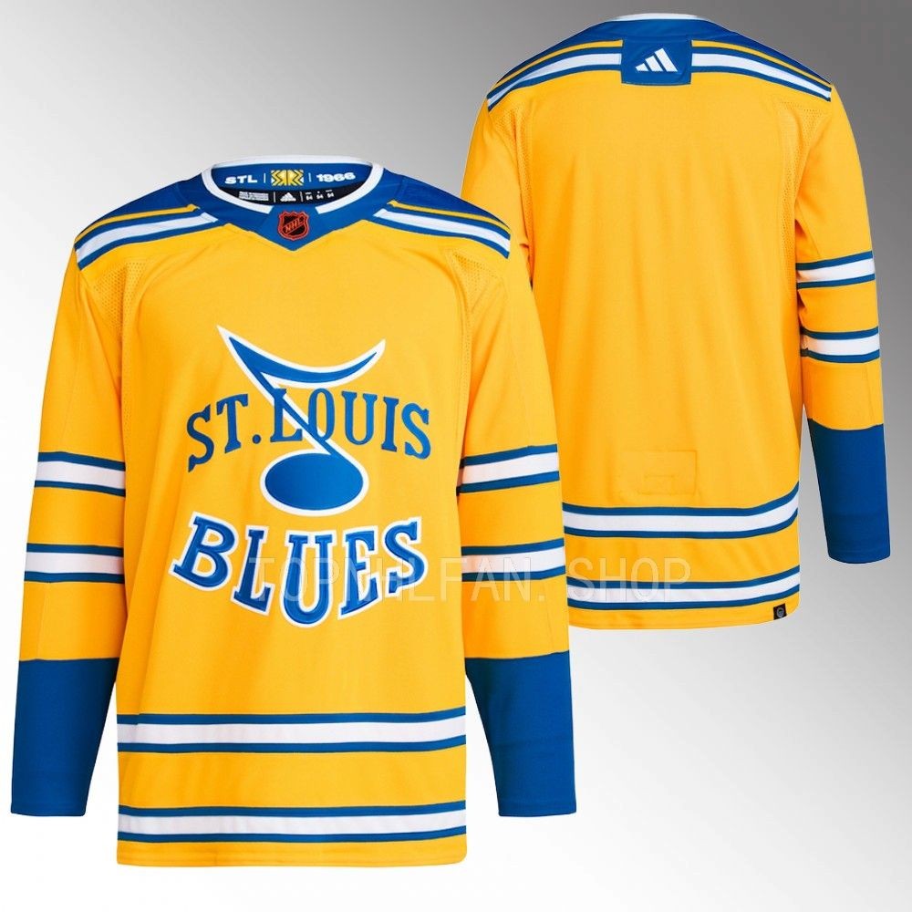 St. Louis Blues Yellow Reverse Retro 2.0 Authentic Primegreen Hockey Jersey