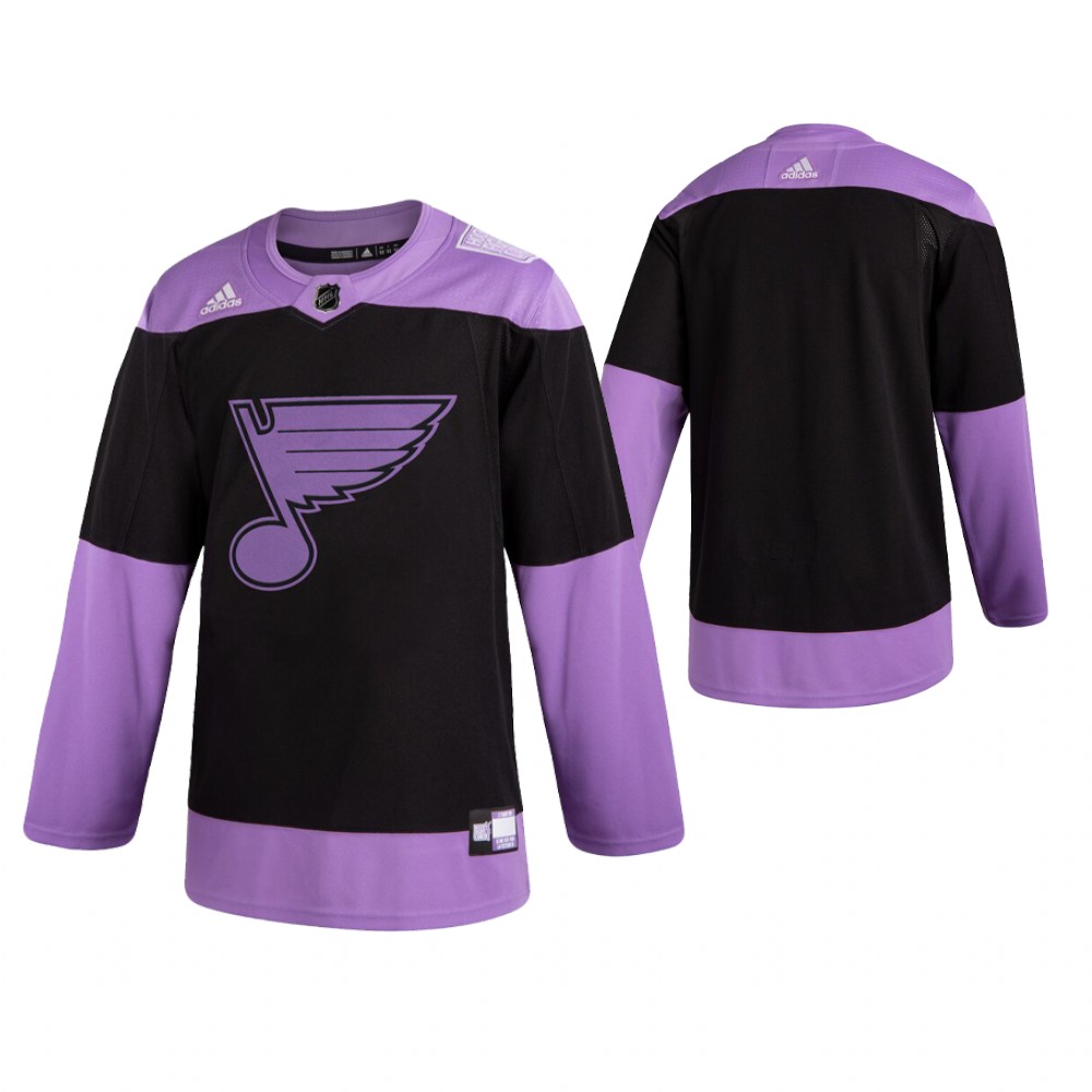St. Louis Blues hockey Black Hockey Fights Cancer Jersey