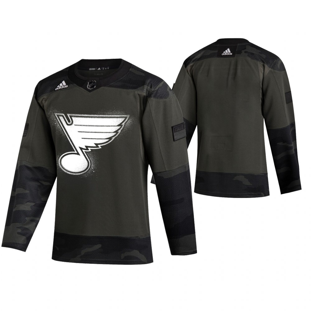 St. Louis Blues hockey Camo 2019 Veterans Day Jersey