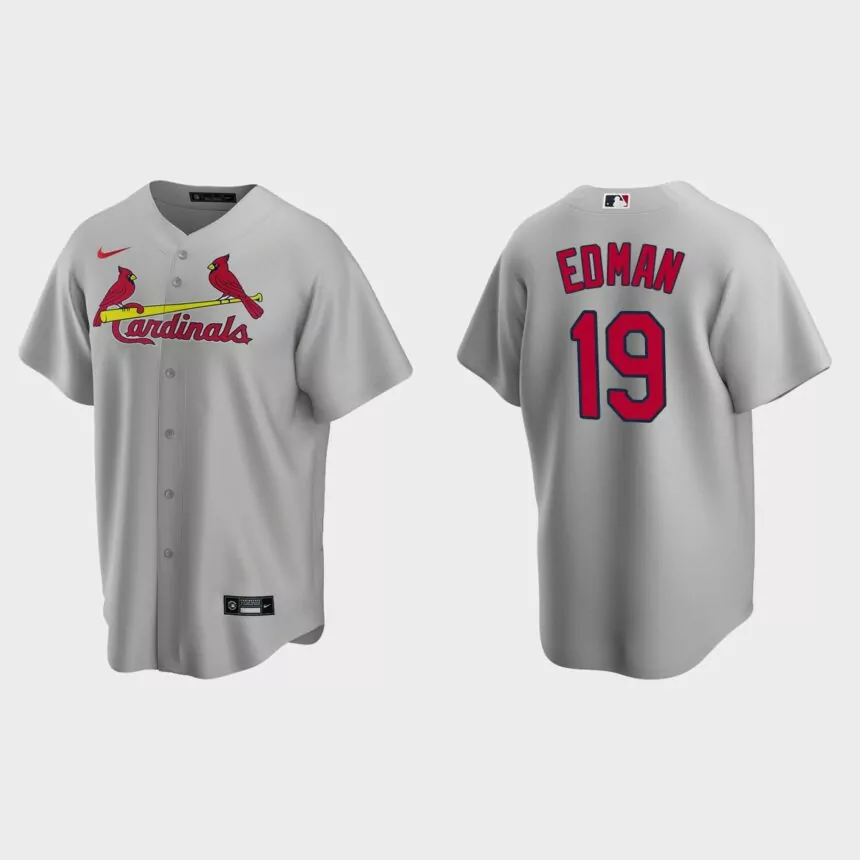 St. Louis Cardinals #19 Tommy Edman Replica Road Jersey – Gray