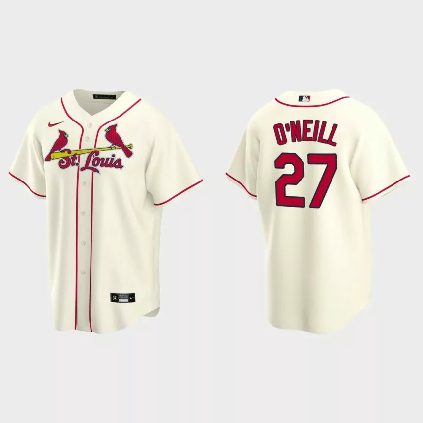 St. Louis Cardinals #27 Tyler O’Neill Replica Alternate Jersey – Cream