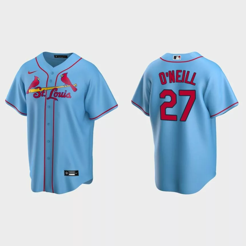 St. Louis Cardinals #27 Tyler O’Neill Replica Alternate Jersey – Light 