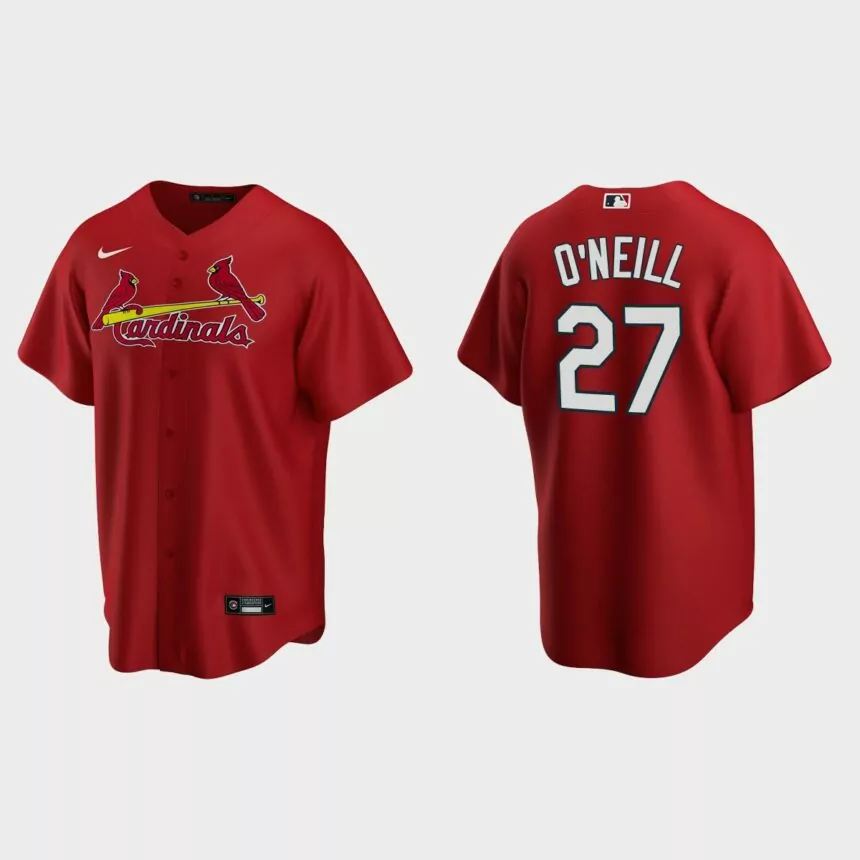 St. Louis Cardinals #27 Tyler O’Neill Replica Alternate Jersey – Red