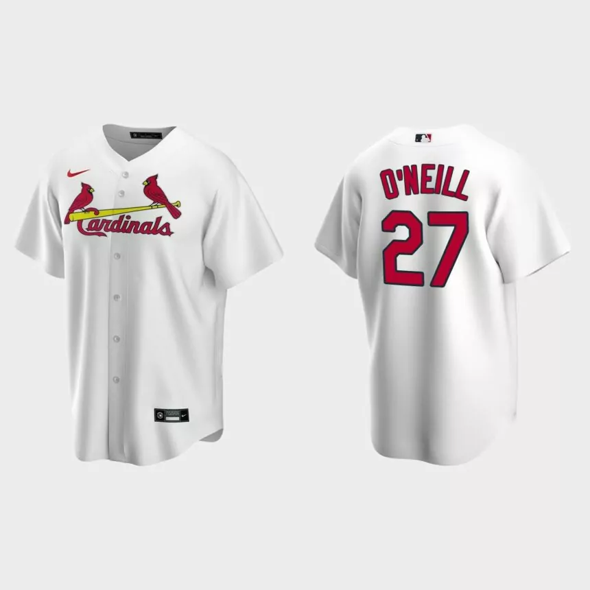 St. Louis Cardinals #27 Tyler O’Neill Replica Home Jersey – White