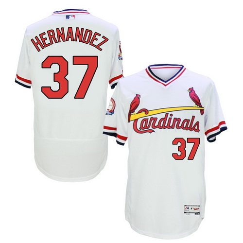 St. Louis Cardinals #37 Keith Hernandez Retired White Pullover 2016 Flexbase Majestic Baseball Jersey的副本