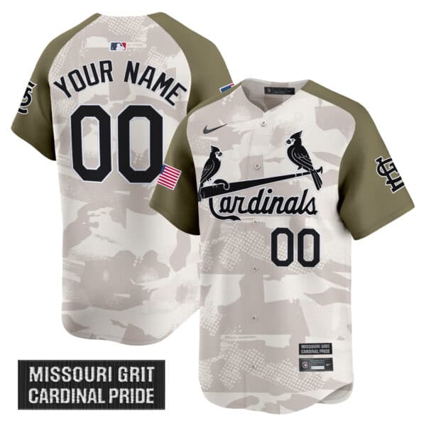 St. Louis Cardinals 2025 Armed Forces Day Vapor Premier Limited Custom Jersey – All Stitched