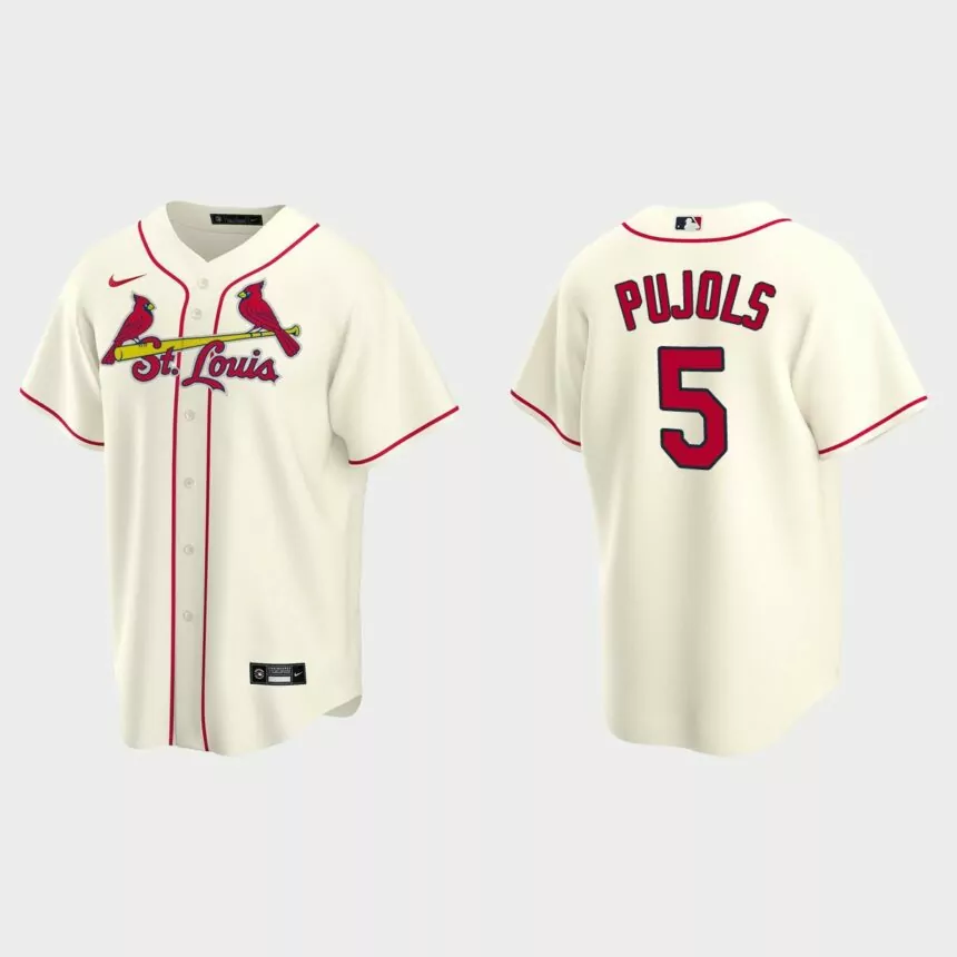 St. Louis Cardinals Albert Pujols Replica Alternate Jersey – Cream