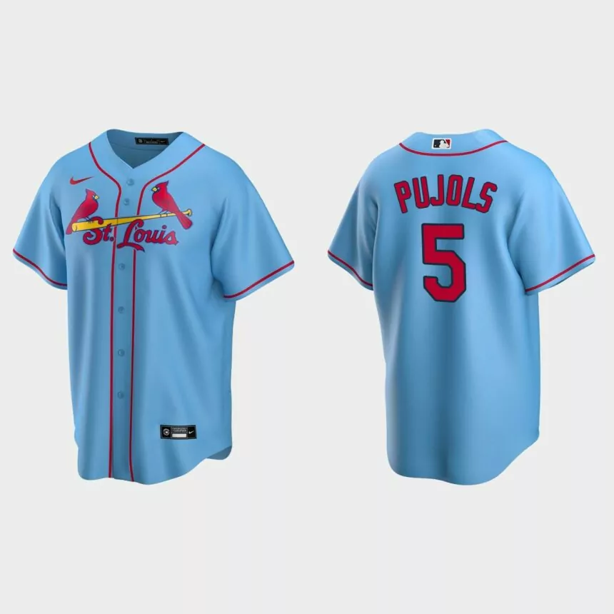 St. Louis Cardinals Albert Pujols Replica Alternate Jersey – Light Blue