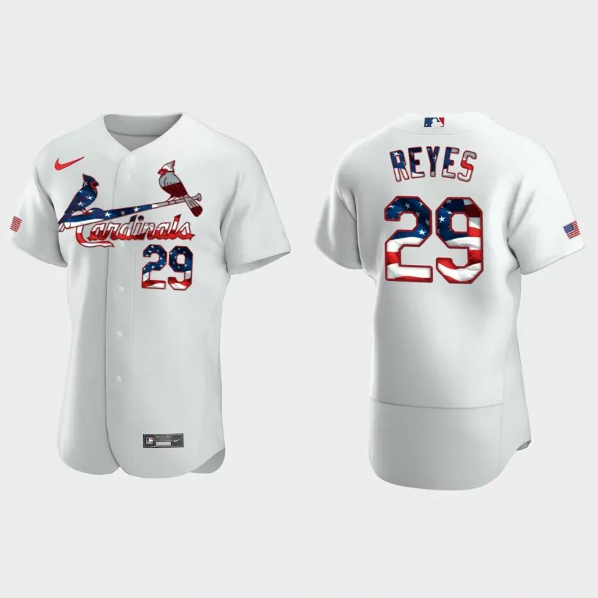 St. Louis Cardinals Alex Reyes 2020 Stars & Stripes 4th of July Jersey – White
