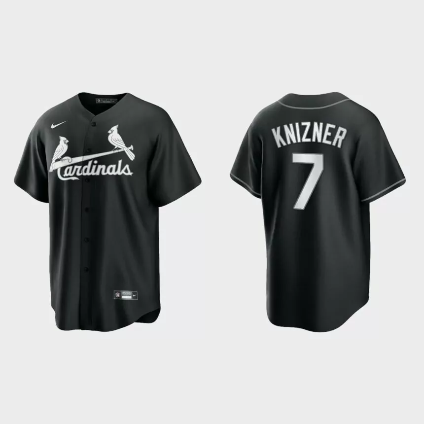 St. Louis Cardinals Andrew Knizner 2021 All Black Fashion Replica Jersey – Black White