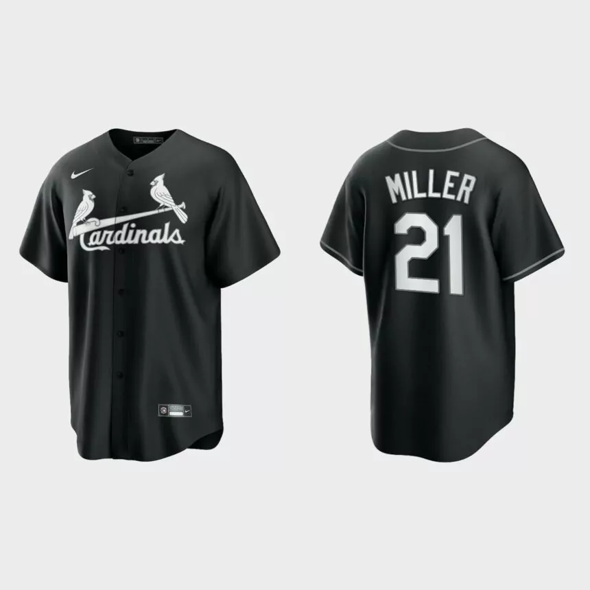 St. Louis Cardinals Andrew Miller 2021 All Black Fashion Replica Jersey – Black White