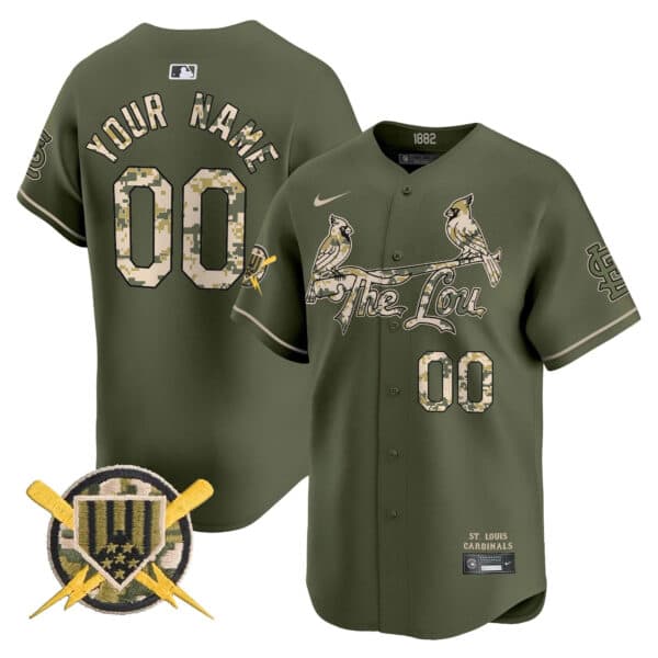 St. Louis Cardinals Armed Forces Day Vapor Premier Limited Custom Jersey  – All Stitched