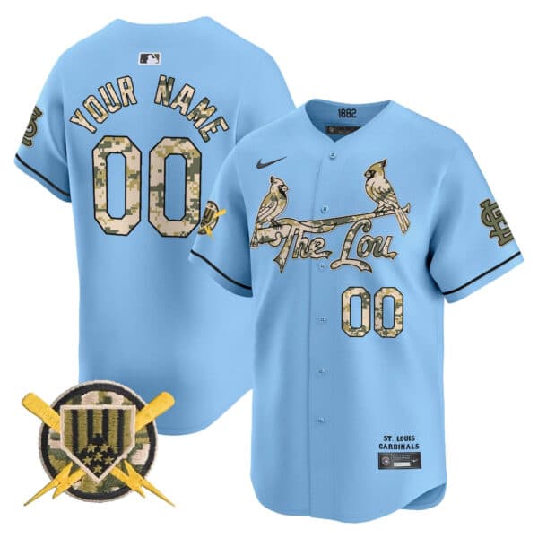 St. Louis Cardinals Armed Forces Day Vapor Premier Limited Custom Jersey –   All Stitched