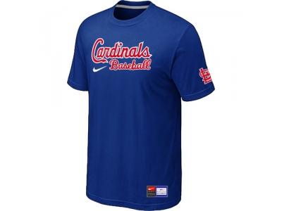 St. Louis Cardinals Blue NEW Short Sleeve Practice T-Shirt
