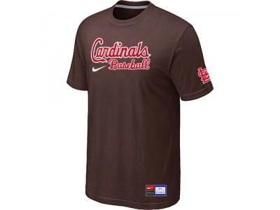 St. Louis Cardinals Brown NEW Short Sleeve Practice T-Shirt