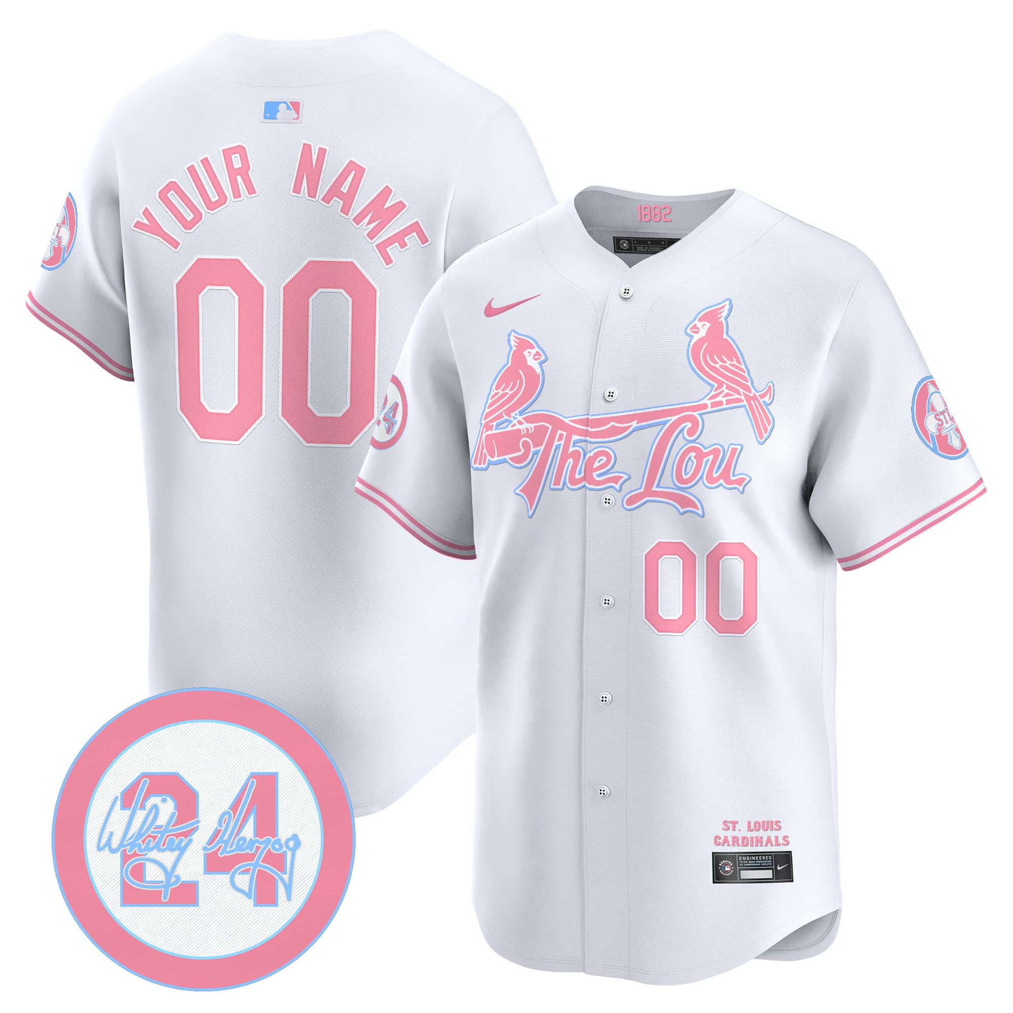 St. Louis Cardinals Bubblegum Pink Vapor Premier    Limited Custom Jersey – All Stitched