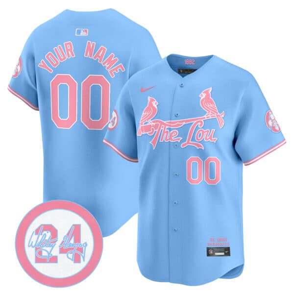 St. Louis Cardinals Bubblegum Pink Vapor Premier Limited Custom Jersey   – All Stitched
