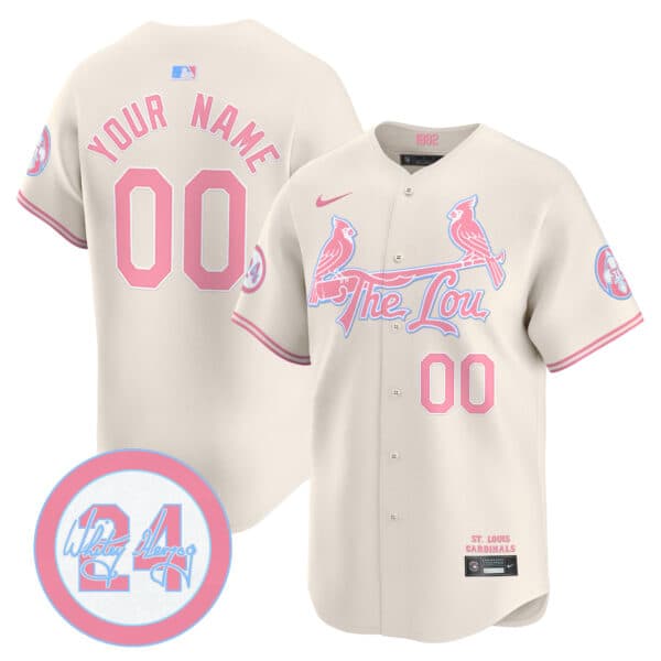 St. Louis Cardinals Bubblegum Pink Vapor Premier Limited Custom Jersey – All    Stitched