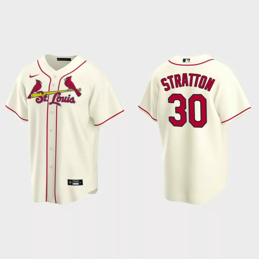 St. Louis Cardinals Chris Stratton Replica Alternate Jersey – Cream