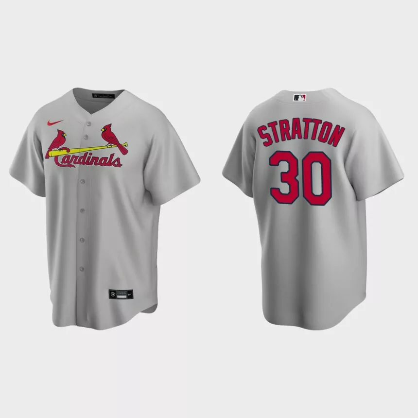 St. Louis Cardinals Chris Stratton Replica Road Jersey – Gray