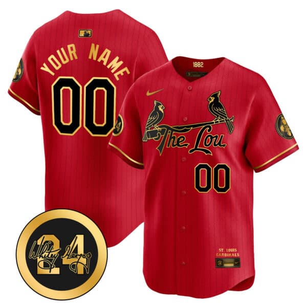 St. Louis Cardinals City Connect Whitey Herzog Patch Vapor  Premier Limited Custom Jersey – All Stitched