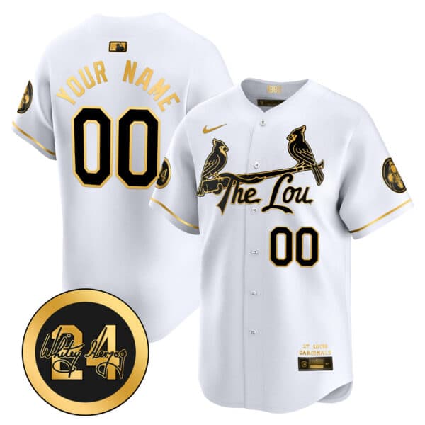 St. Louis Cardinals City Connect Whitey Herzog Patch Vapor Premier Limited  Custom Jersey – All Stitched