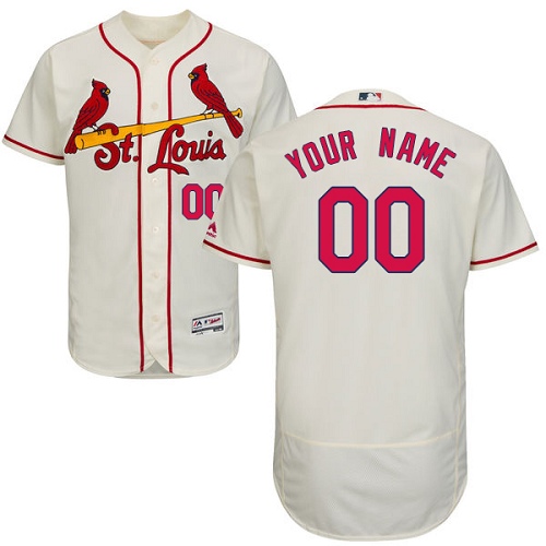 St. Louis Cardinals Cream Men's Customized Flexbase Jersey