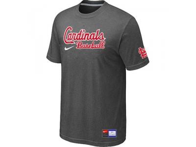 St. Louis Cardinals D.Grey NEW Short Sleeve Practice T-Shirt