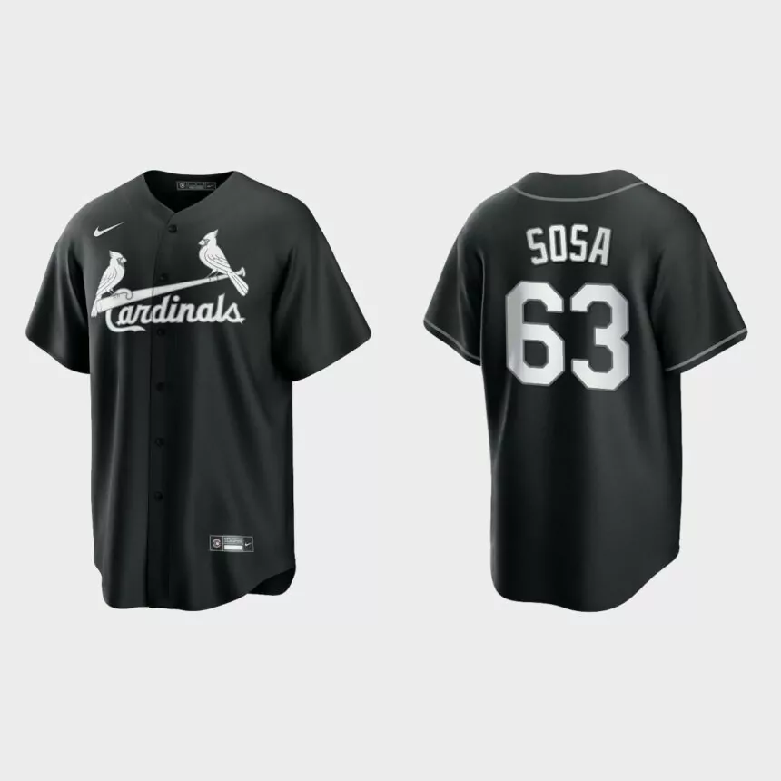 St. Louis Cardinals Edmundo Sosa 2021 All Black Fashion Replica Jersey – Black White