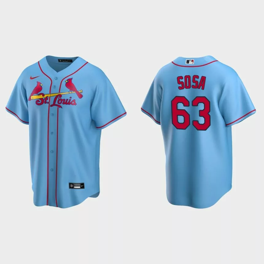 St. Louis Cardinals Edmundo Sosa Replica Alternate Jersey – Light Blue