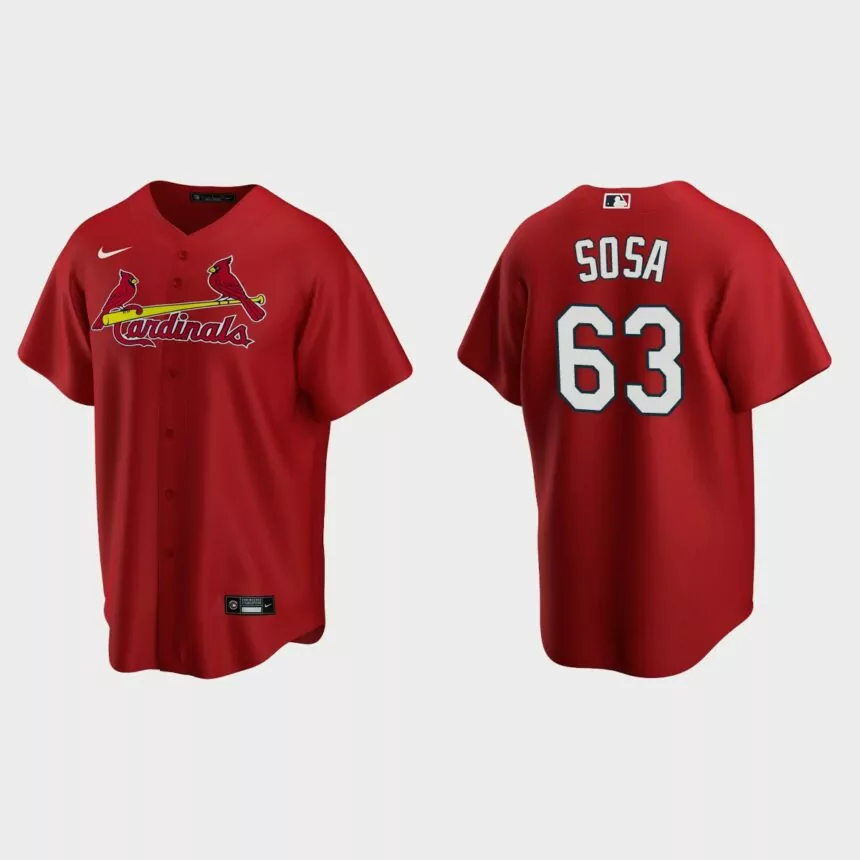 St. Louis Cardinals Edmundo Sosa Replica Alternate Jersey – Red