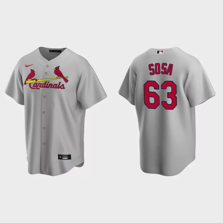 St. Louis Cardinals Edmundo Sosa Replica Road Jersey – Gray