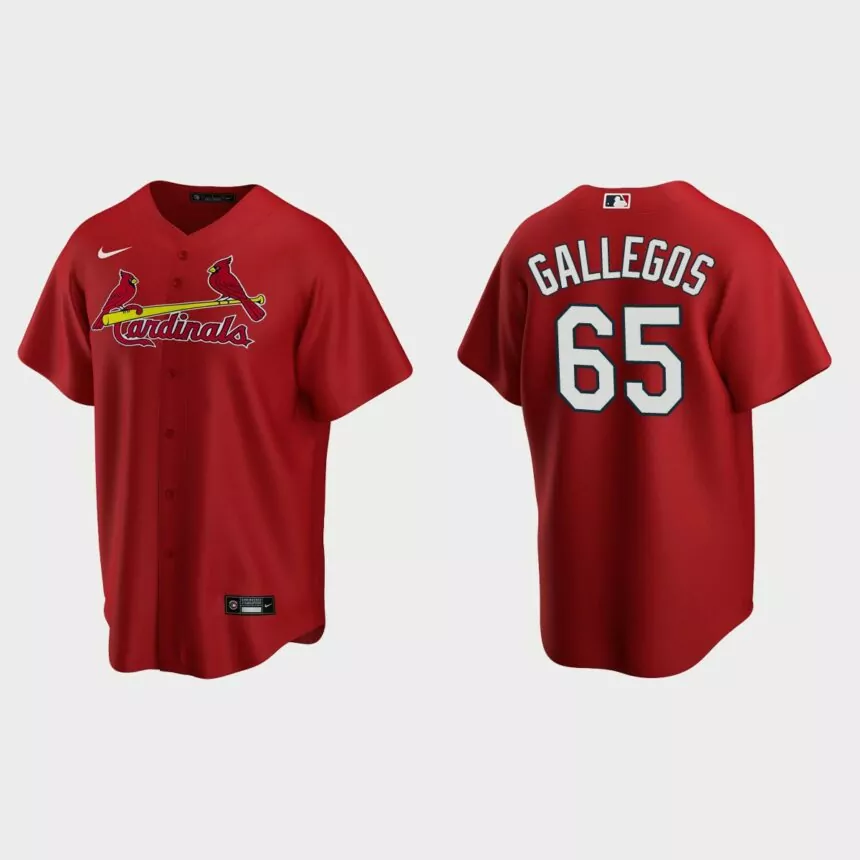 St. Louis Cardinals Giovanny Gallegos Replica Alternate Jersey – Red